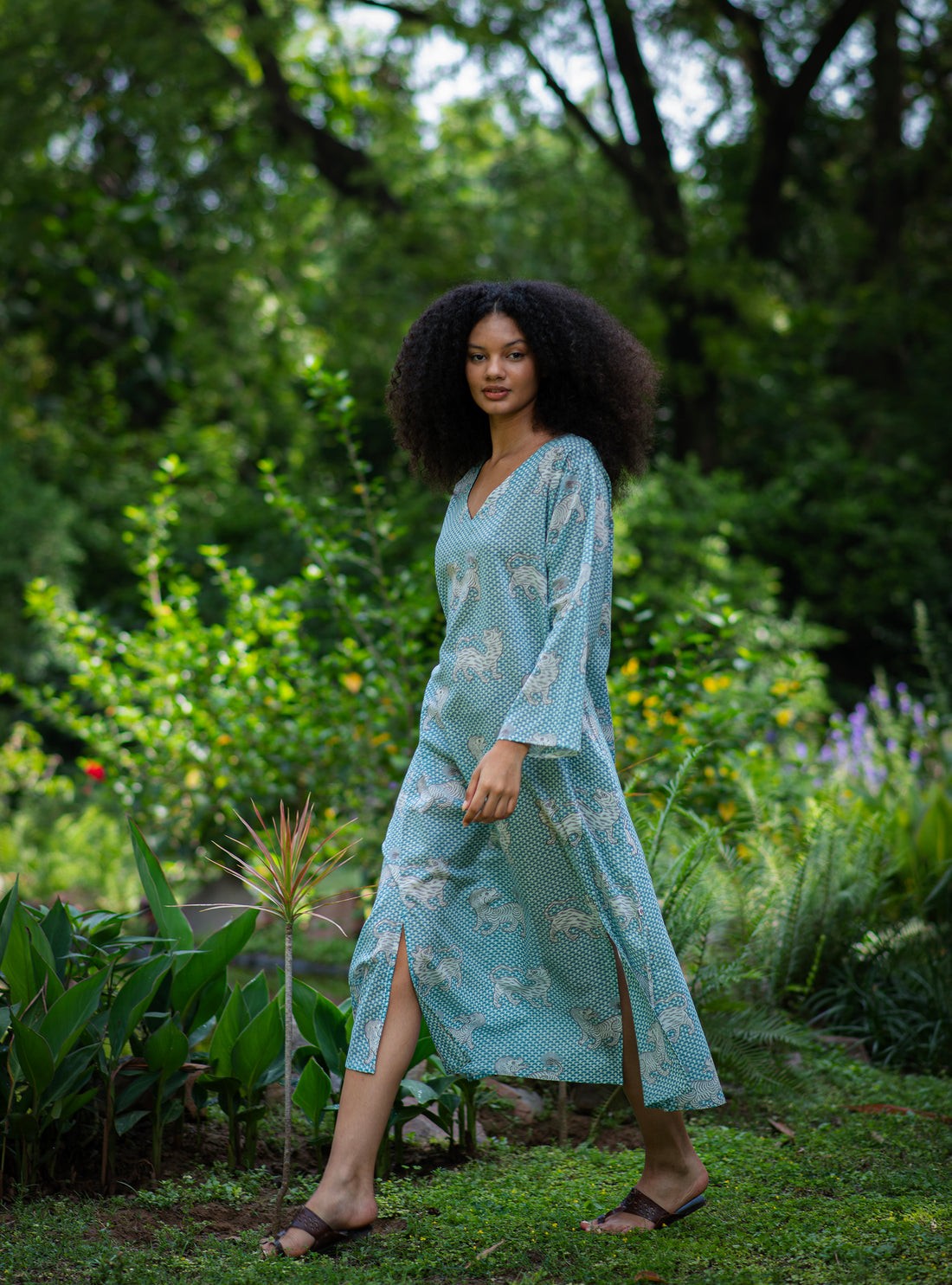 Mala Kaftan Tiger Turquoise