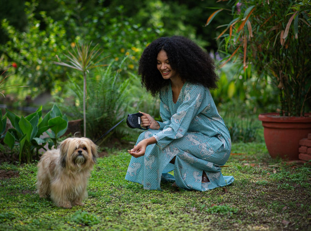 Mala Kaftan Tiger Turquoise