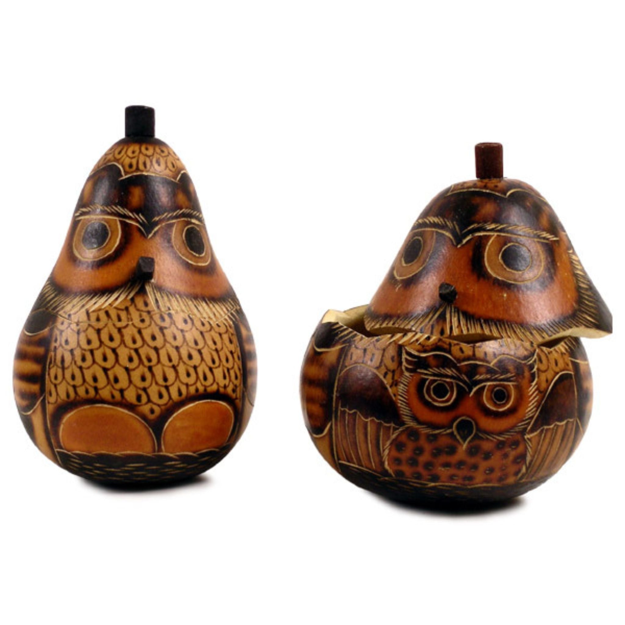 Gourd Boxes, Owls