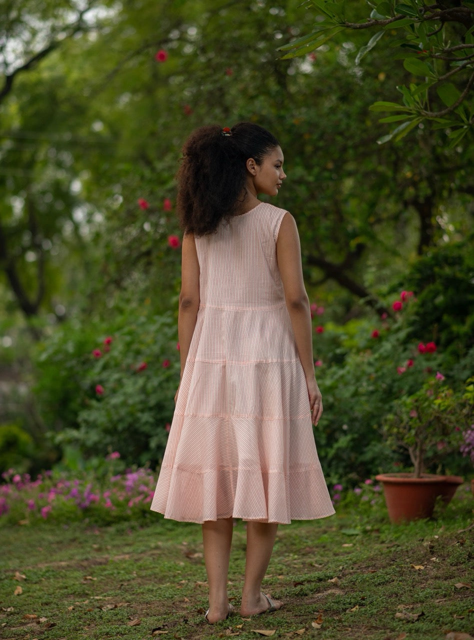 Summer Dress Stripes Orange