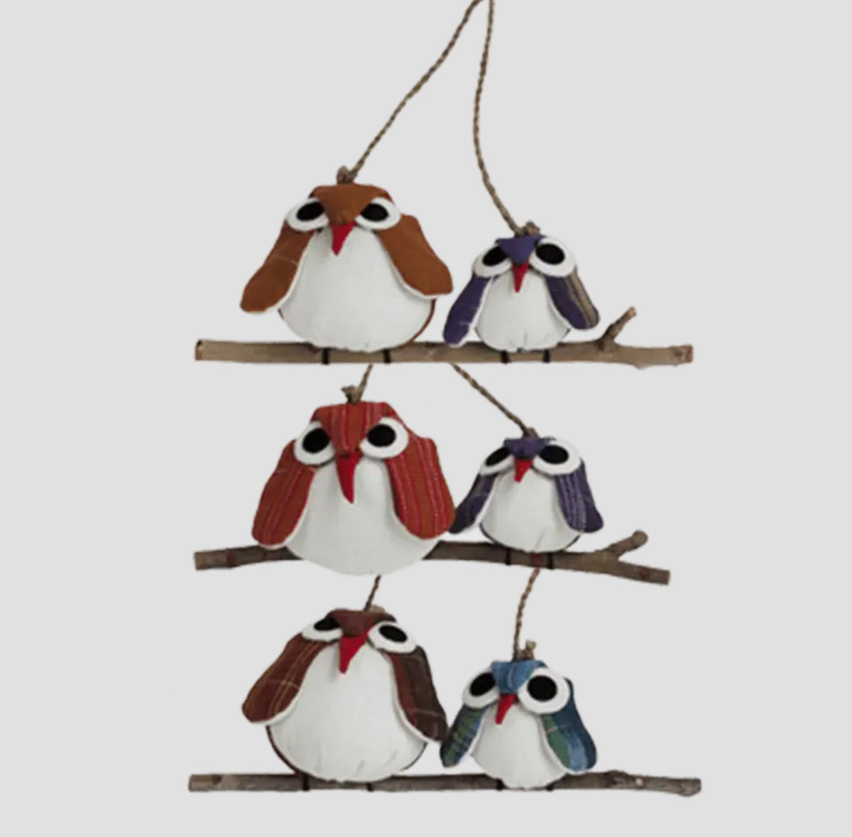 Owl Ornaments from Thailand detail view 2 – Hill Station Ashland