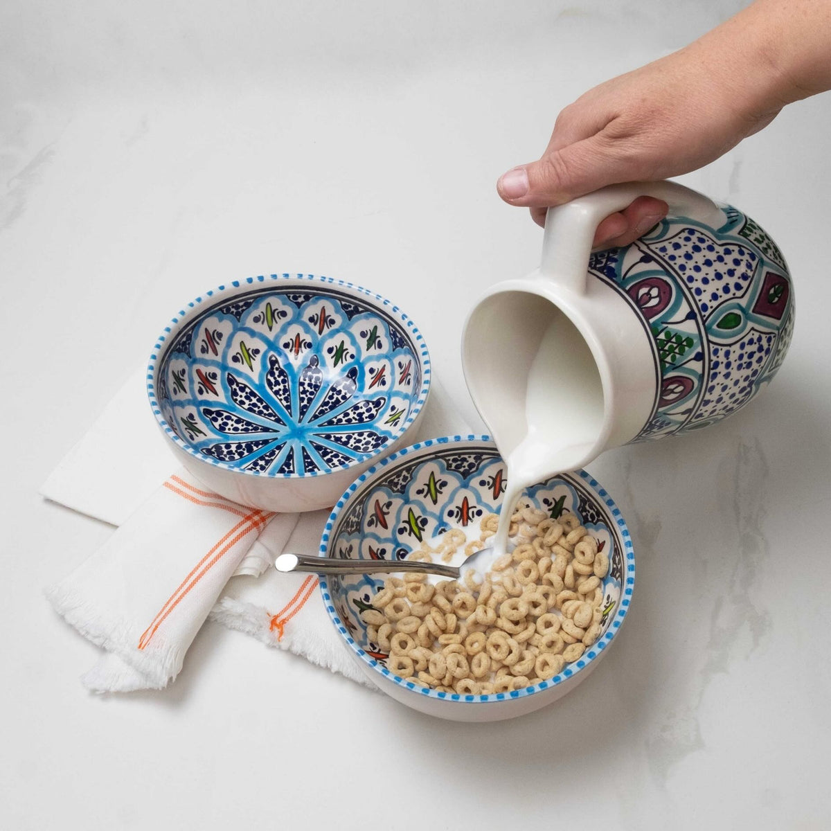 Ceramic Cereal Bowls Tunisia detail view 4 – Hill Station Ashland