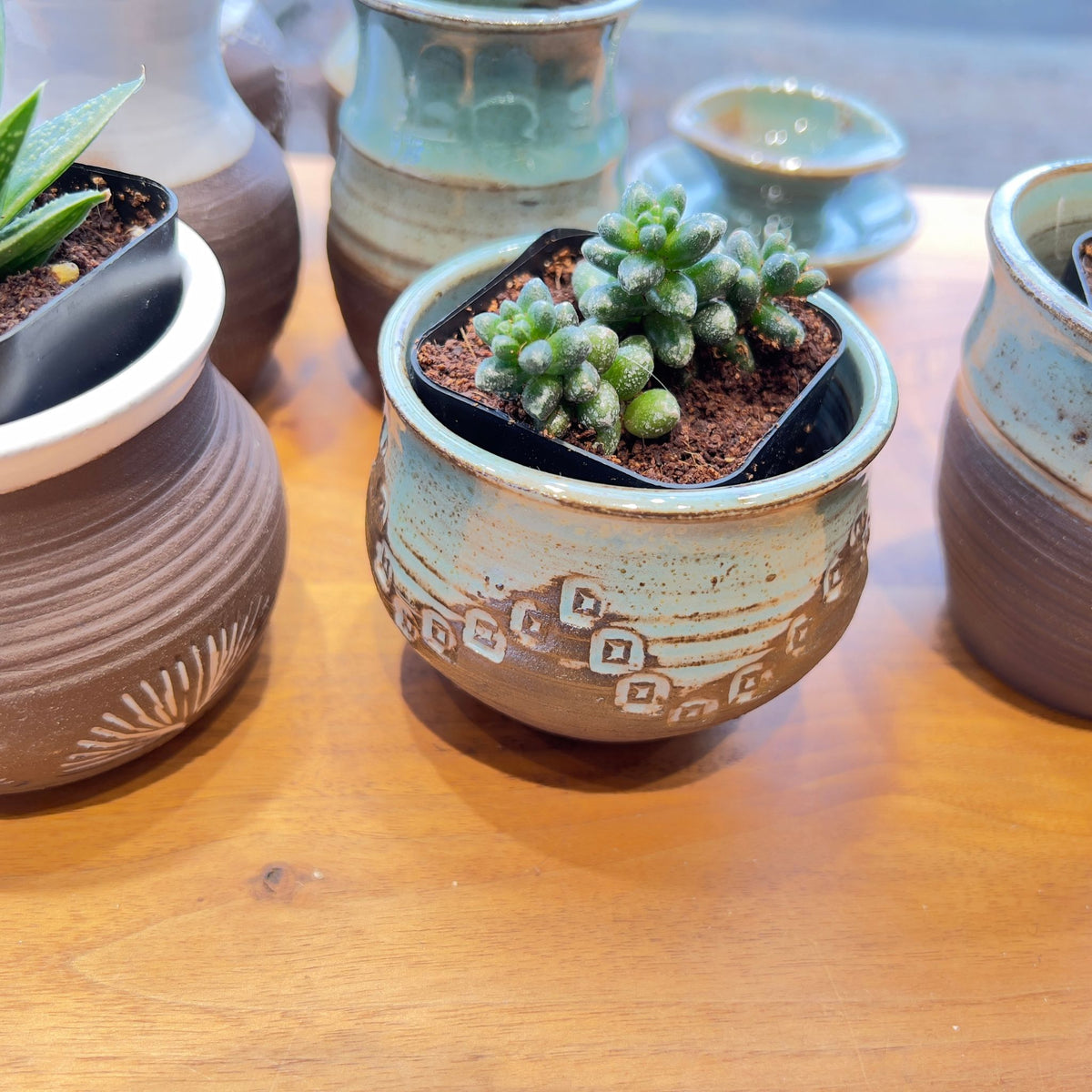 Honey Wine Clay Collection: Small Planters & Vases detail view 19 – Hill Station Ashland
