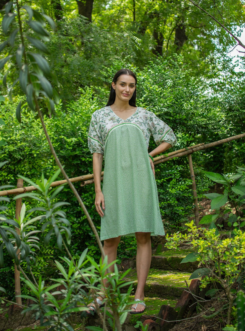 Varkala Dress Scales Green