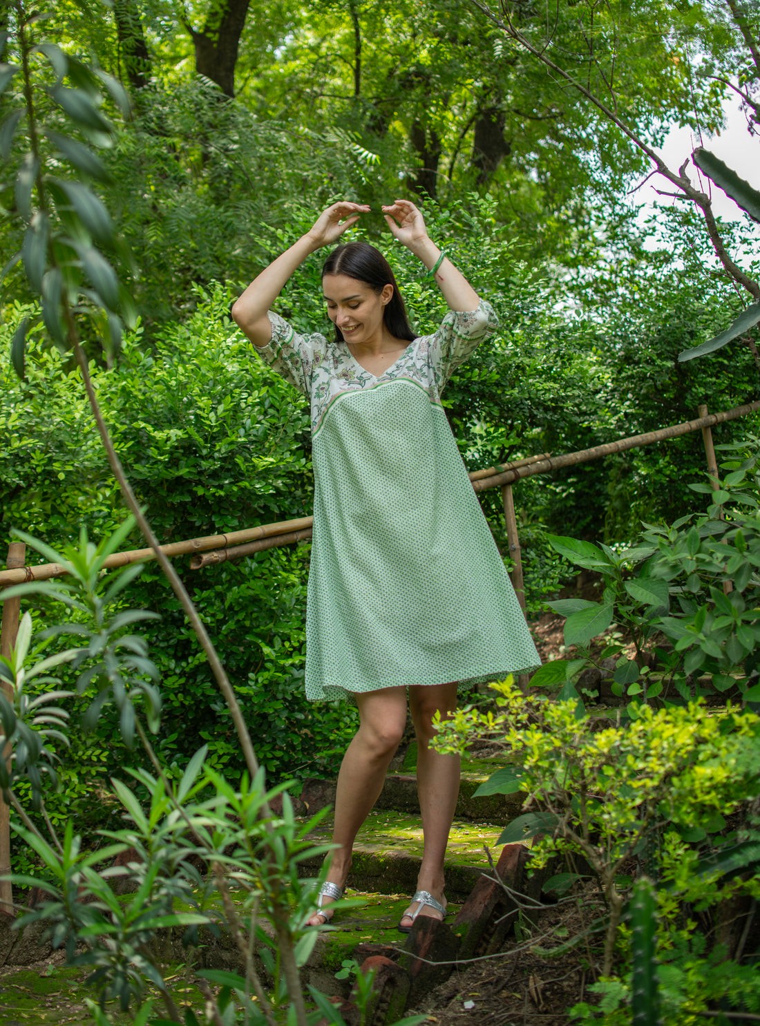 Varkala Dress Scales Green