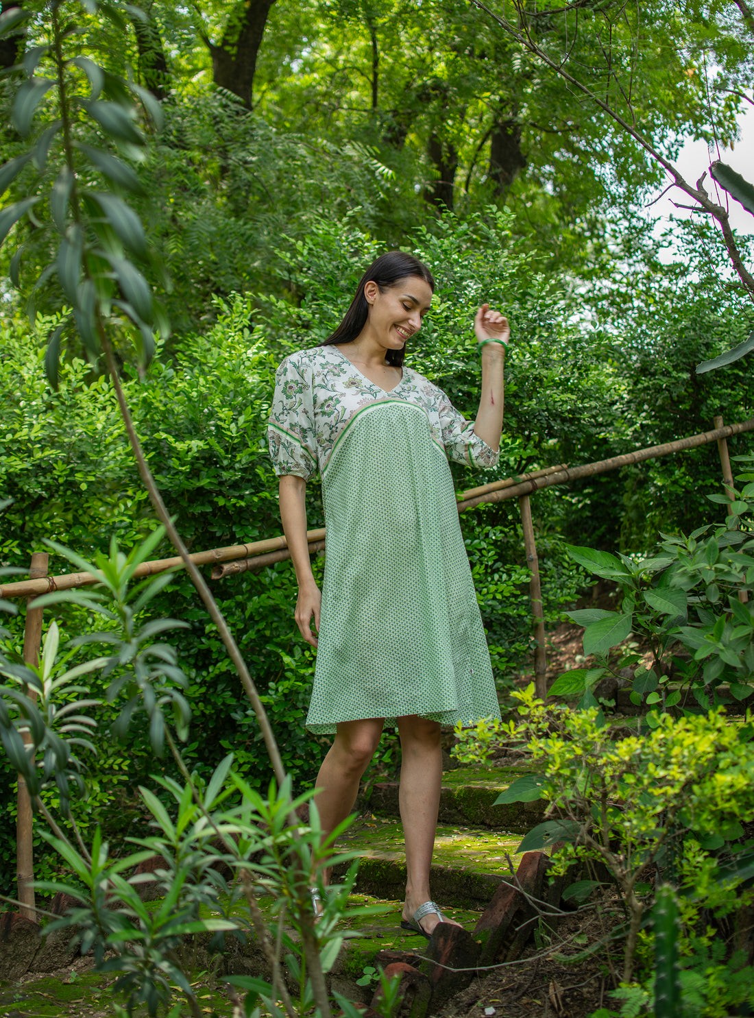 Varkala Dress Scales Green