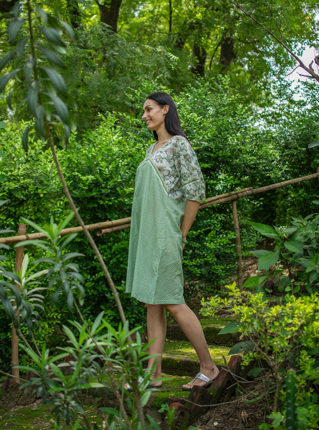 Varkala Dress Scales Green
