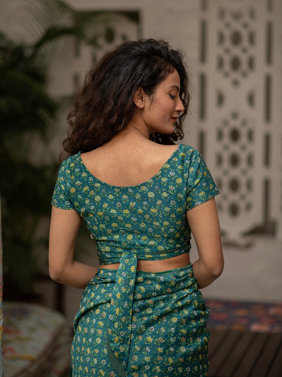 Zeenat Blouse Emerald Green