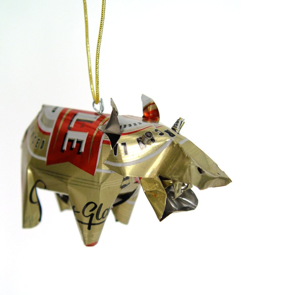Recycled Tin Can Ornaments from Zimbabwe detail view 2 – Hill Station Ashland