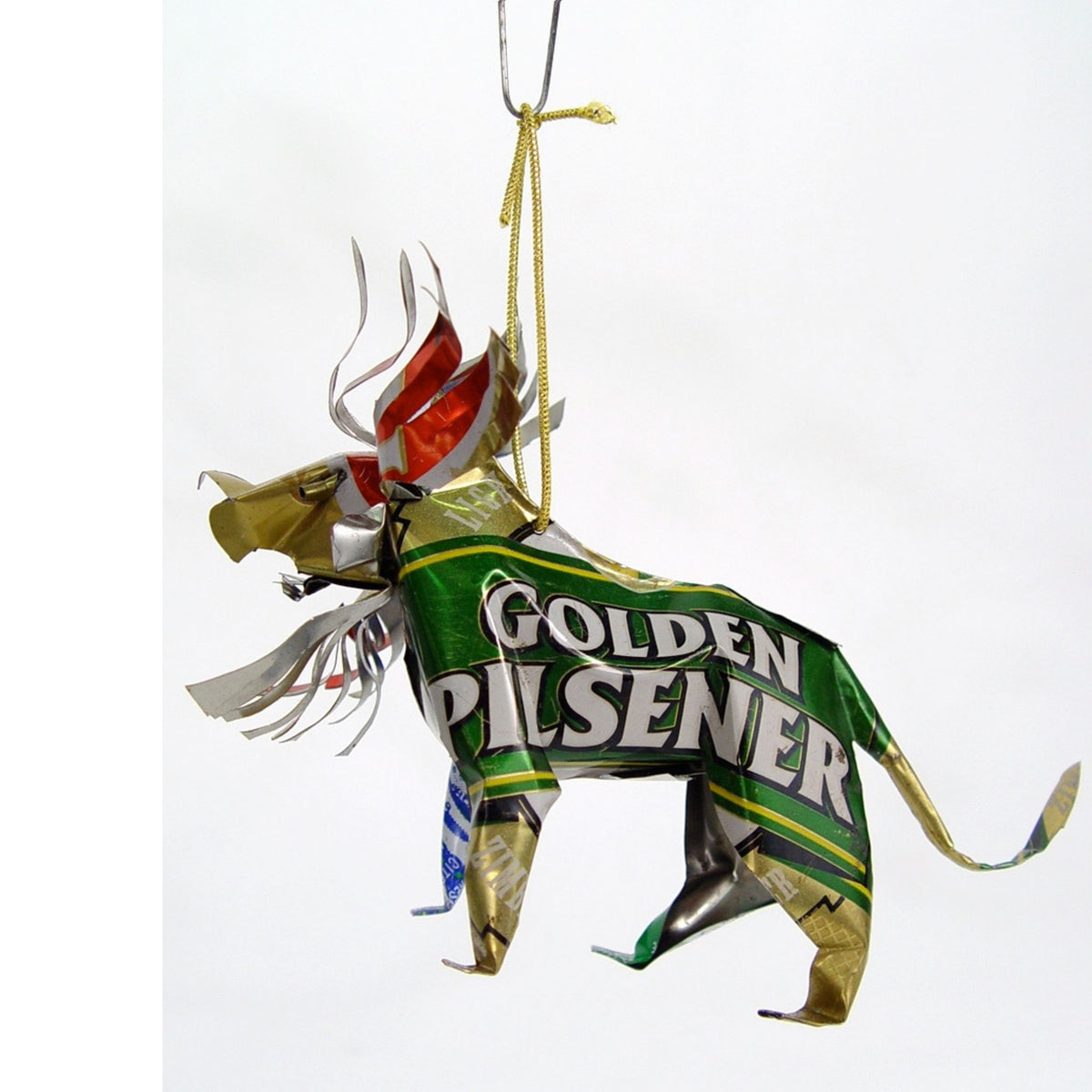 Recycled Tin Can Ornaments from Zimbabwe detail view 3 – Hill Station Ashland