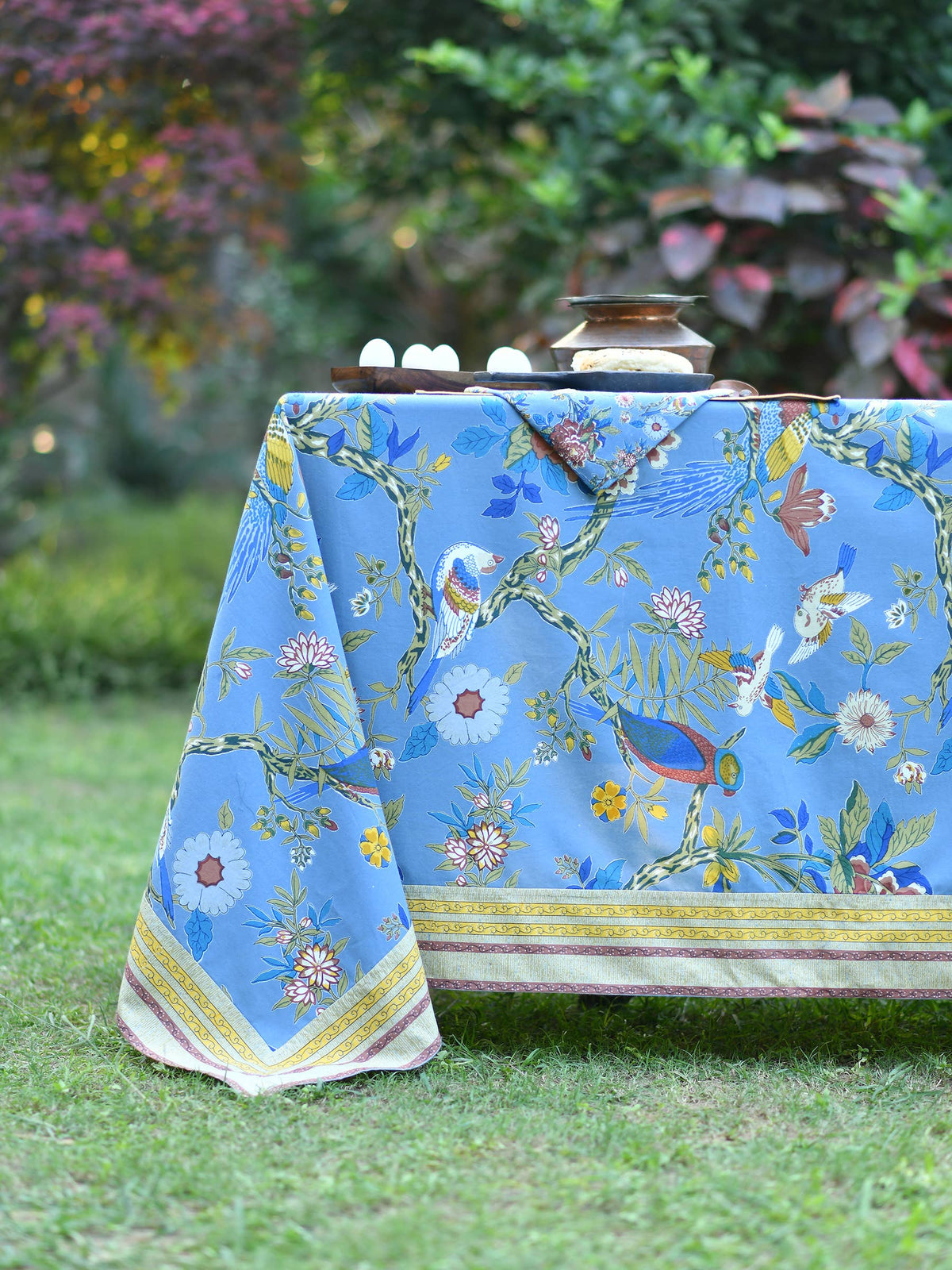 Hand Block Printed Tablecloths, 60” x 90” 