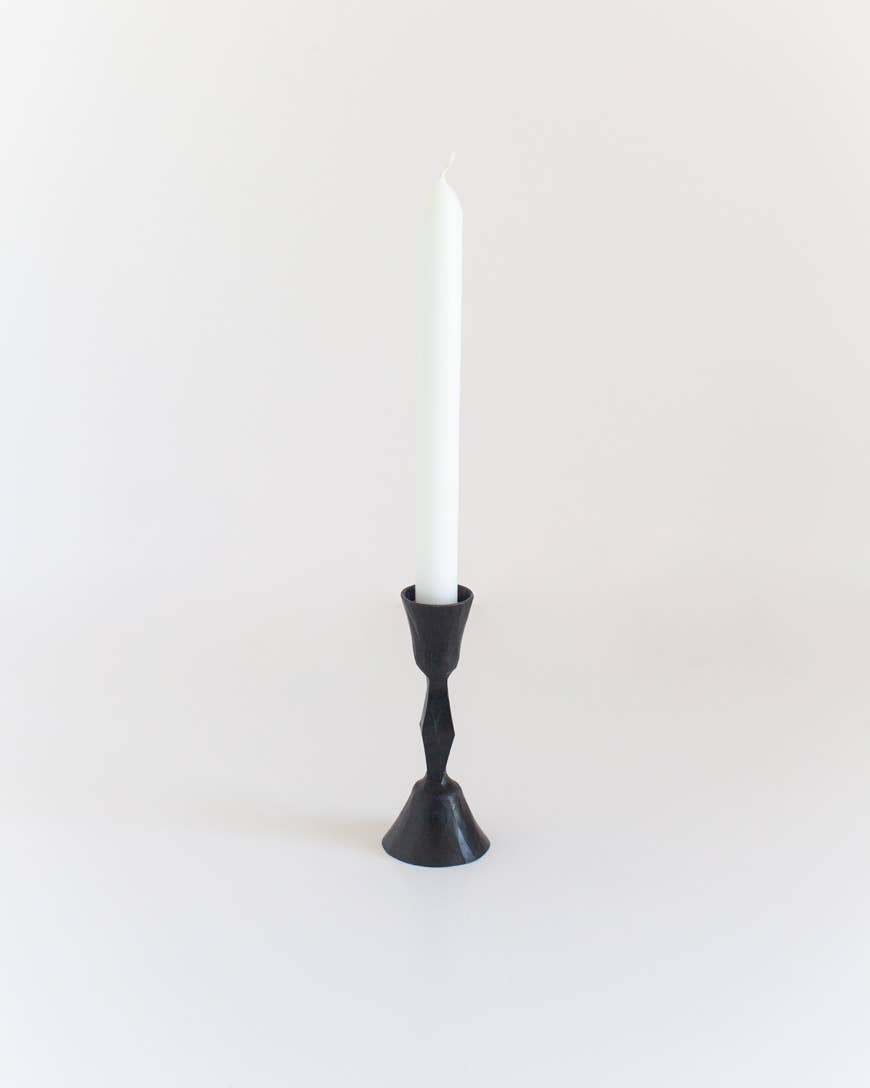 Hand-Forged Iron Candle Stand
