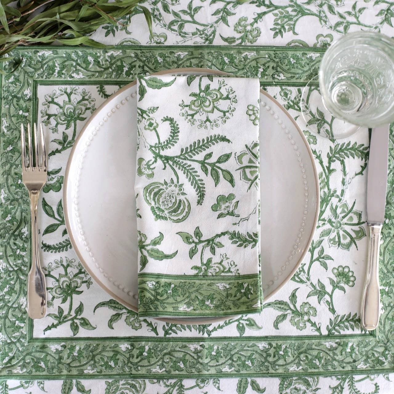 Block-printed Napkins, 20"
