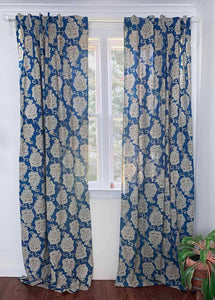 Block Printed Curtain Panels
