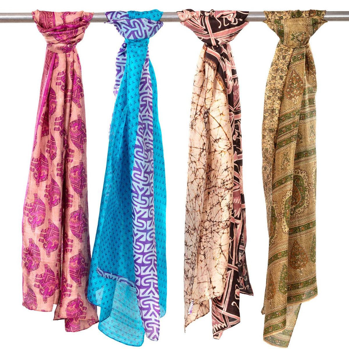 Up-Cycled Silk Sari Scarves