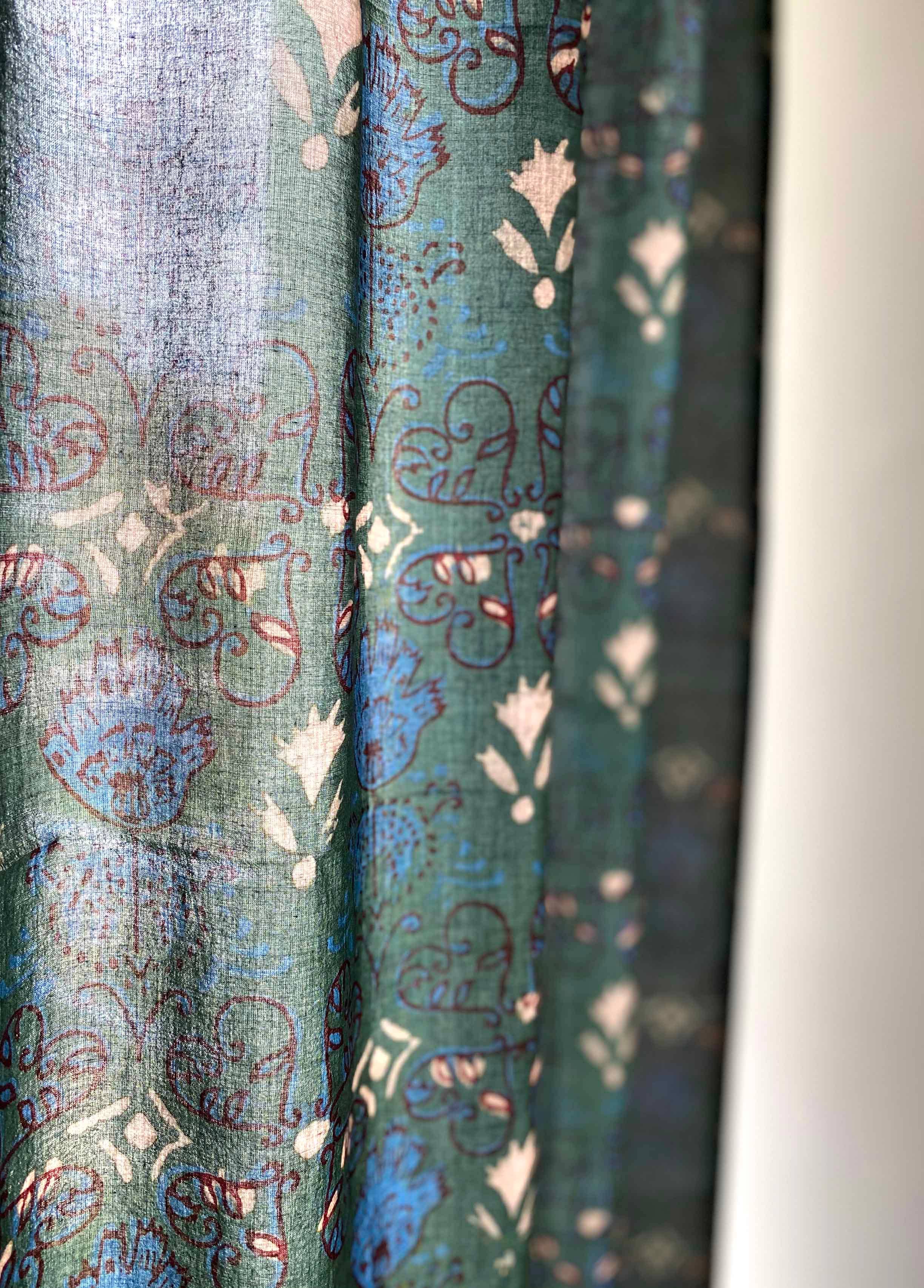 Block Printed Curtain Panels