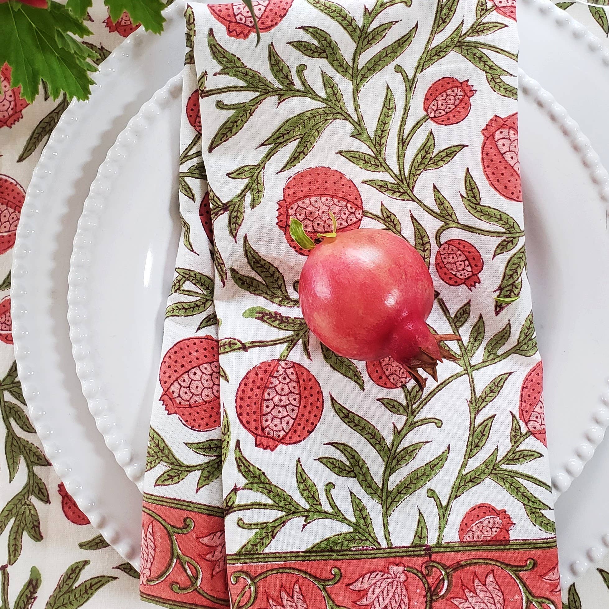 Block-printed Napkins, 20"