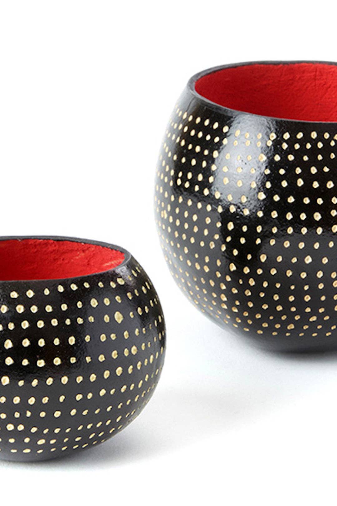 Black Guinea Fowl Calabash Gourd Cups