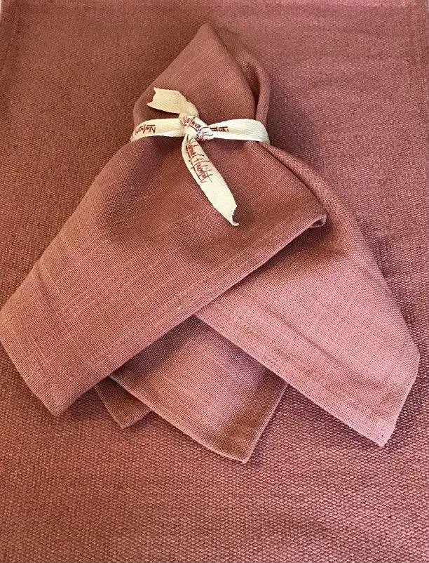 Napkins Natural Dye Solid Coral