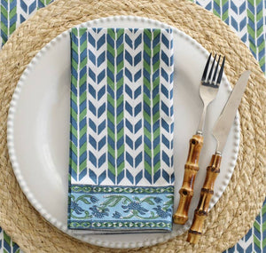Block-printed Napkins, 20"