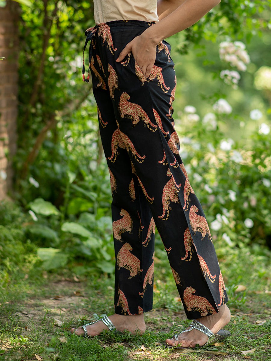Lounge Pant Leopard Black