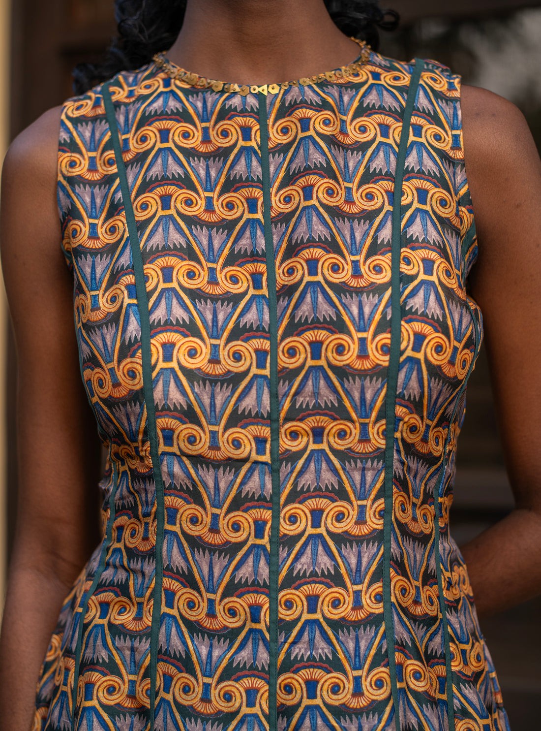 Esna Dress in Chanderi Silk