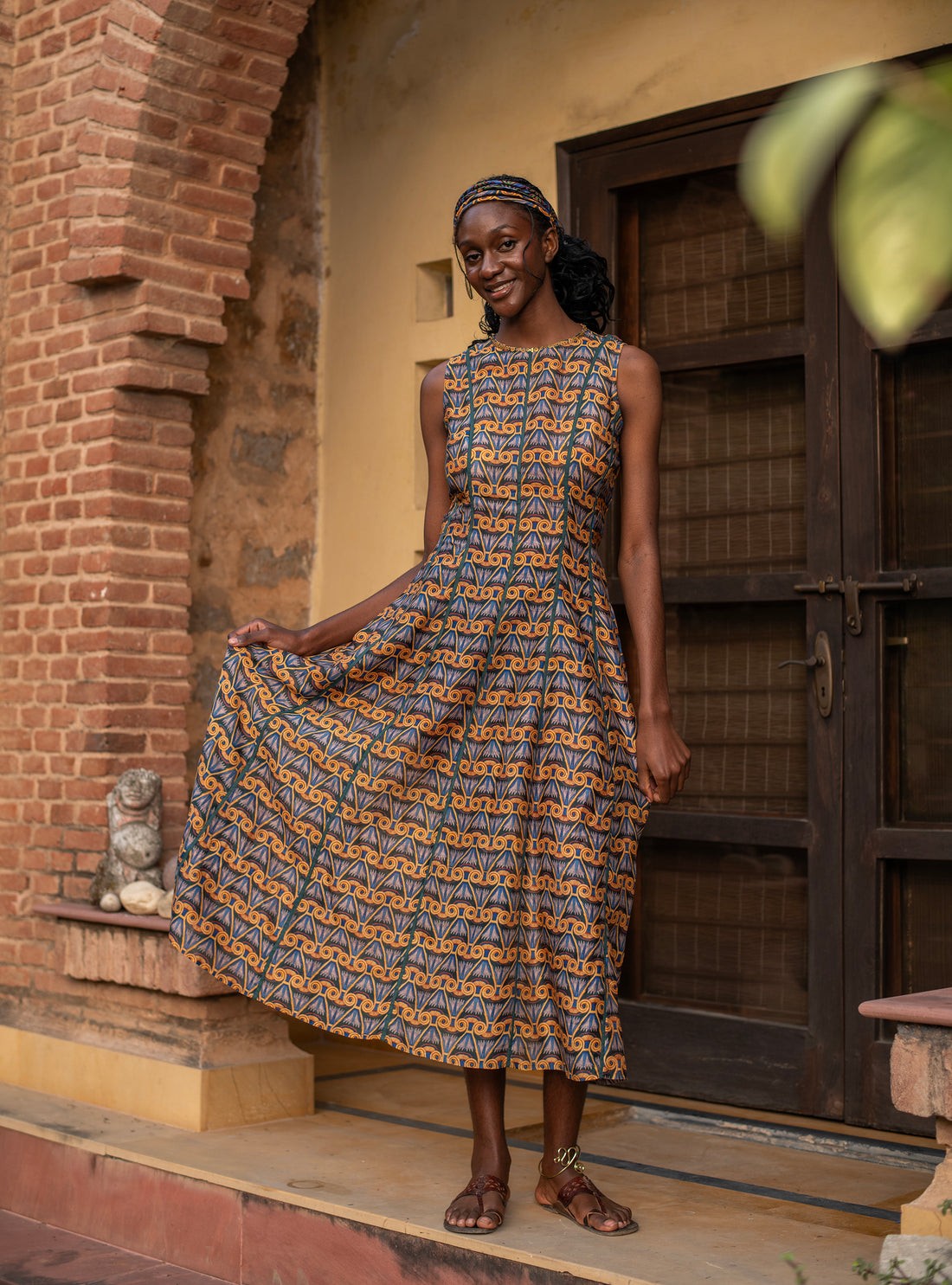 Esna Dress in Chanderi Silk