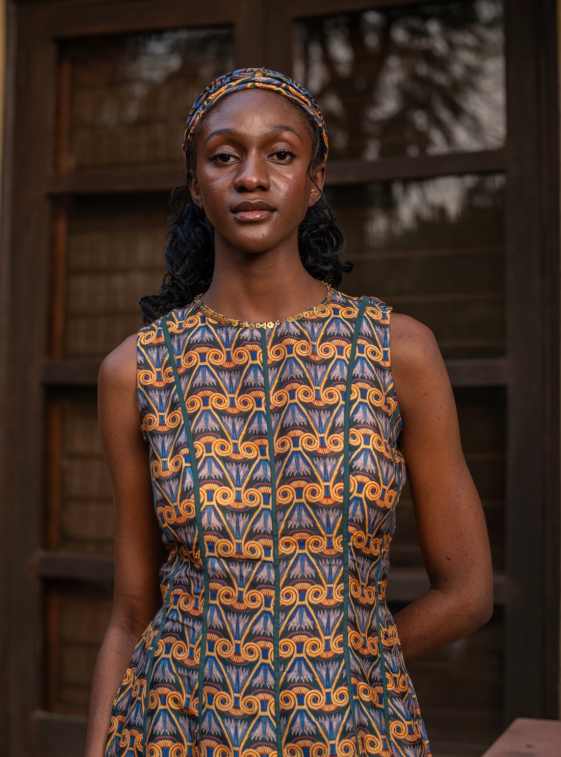 Esna Dress in Chanderi Silk