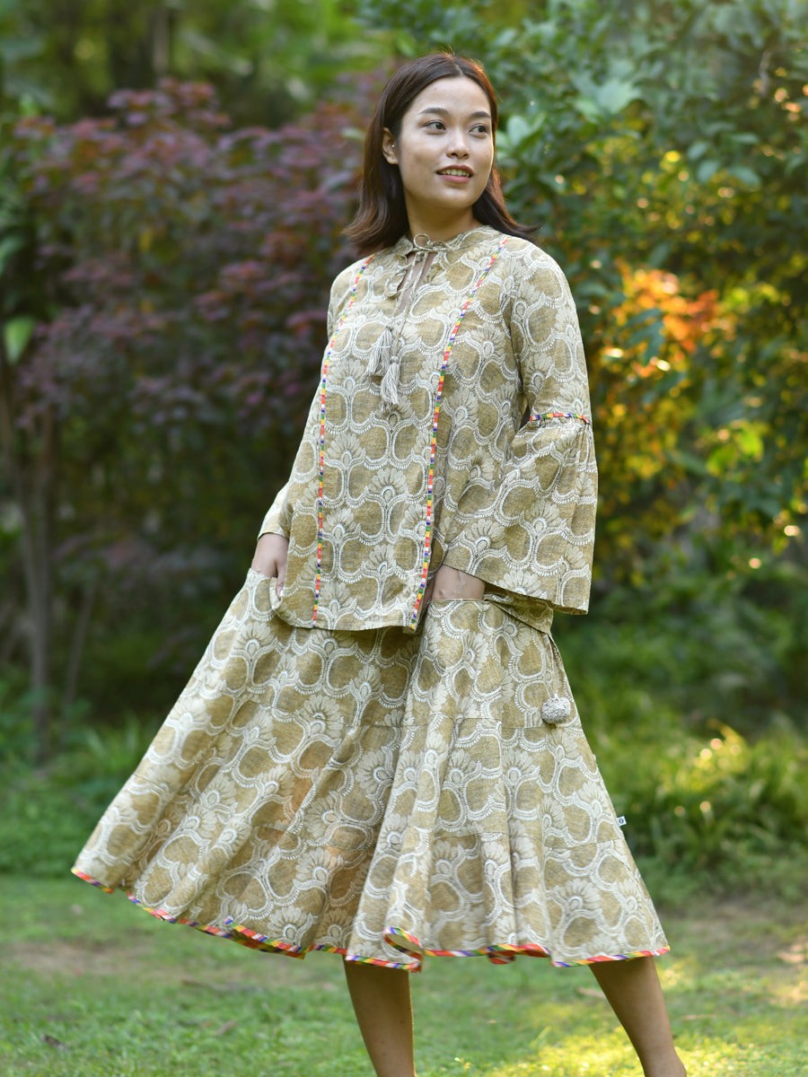 Cotton Skirt Nadia Beige