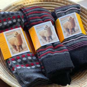 Alpaca Wool Socks, Medium