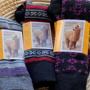 Alpaca Wool Socks, Medium