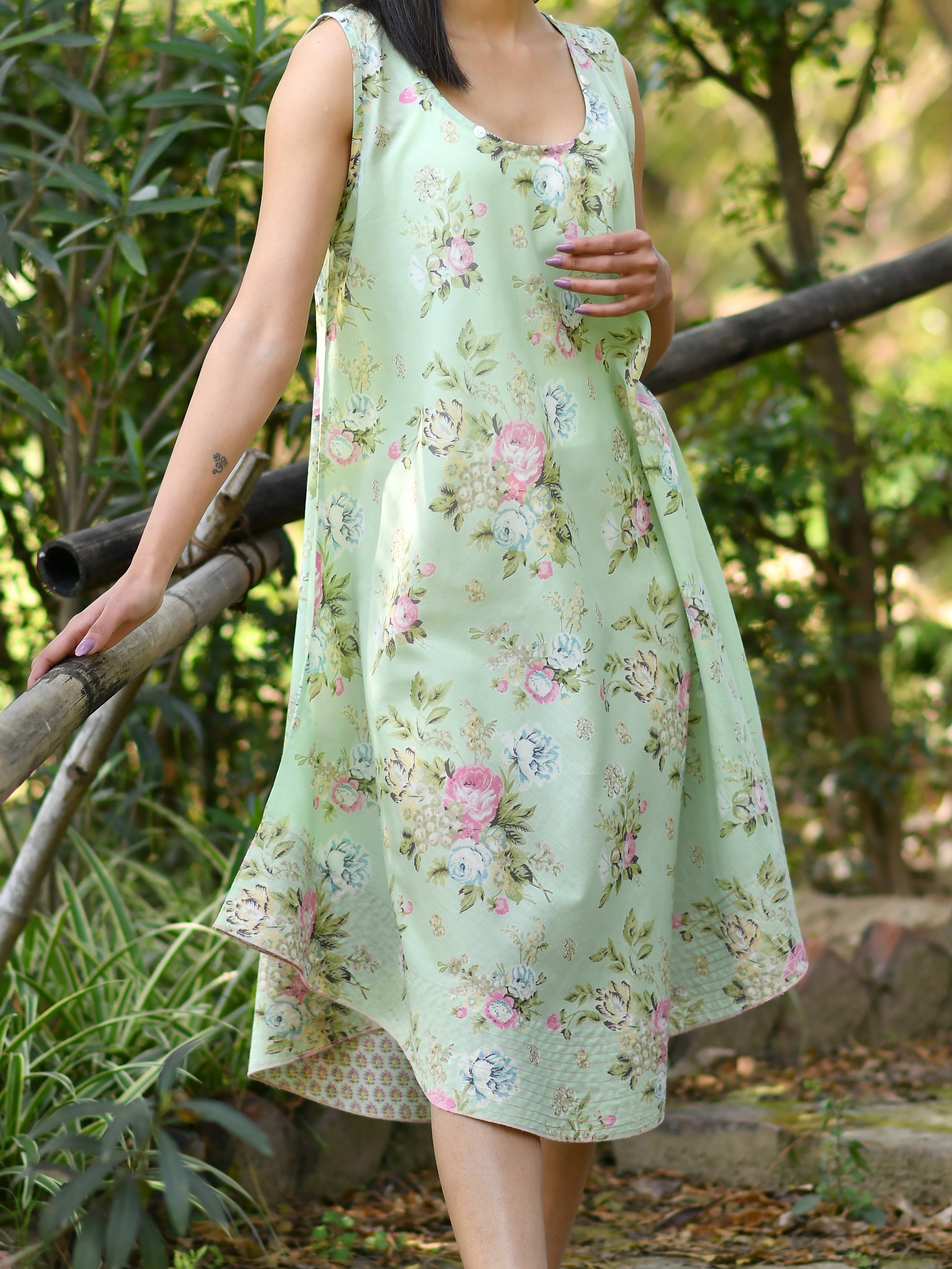 Cotton Linen Women Plain Maxi Dress Summer Baggy Short Sleeve Sundress Plus  Size | eBay