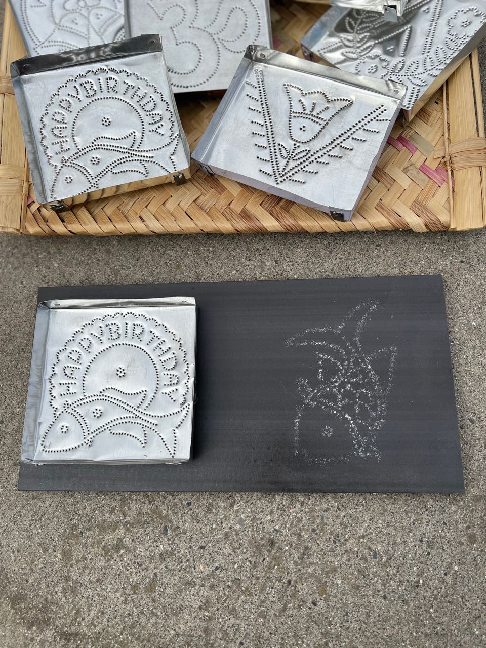 Parsi Stencil Boxes detail view 7 – Hill Station Ashland