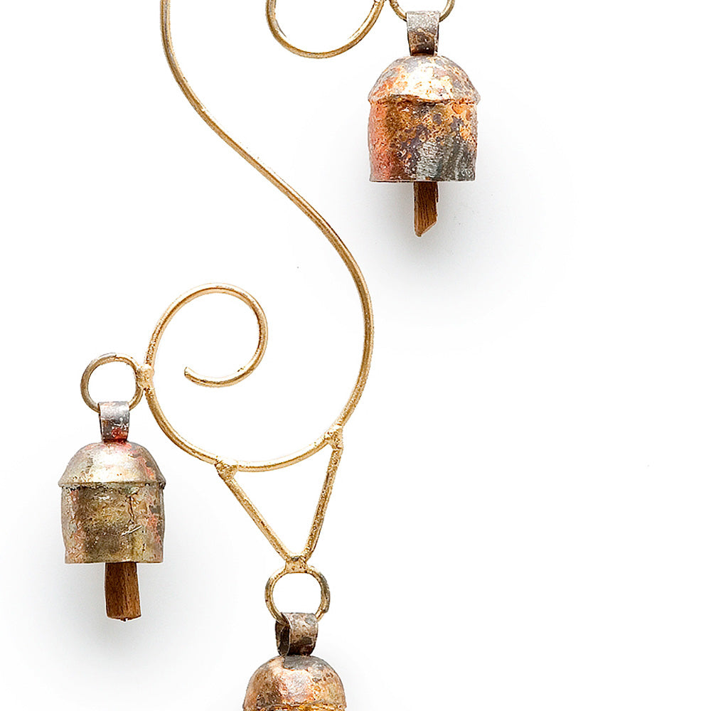 Bronze Hand-tuned Garden Wind Chimes India ~ 7 - 9 detail view 3 – Hill Station Ashland