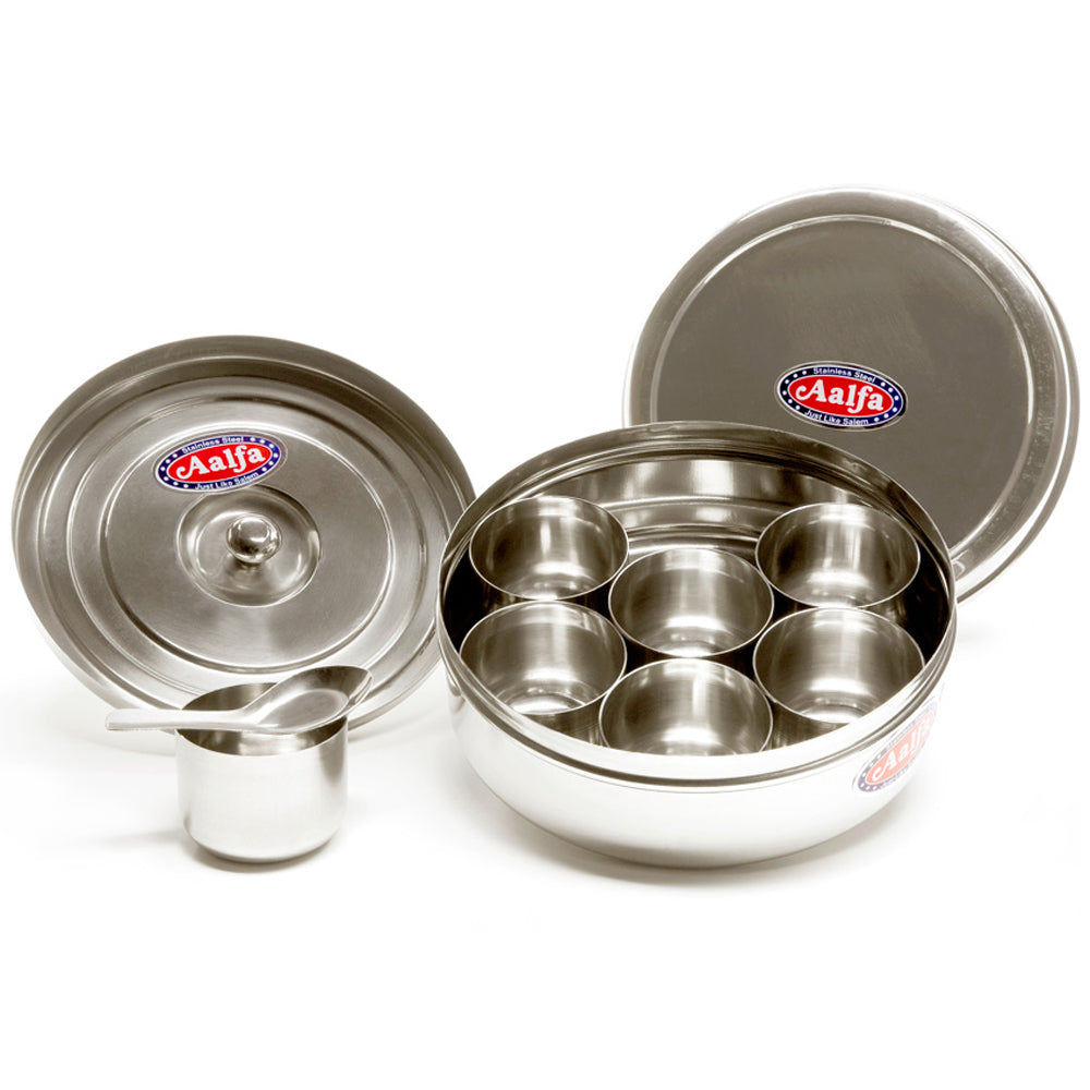 Stainless Steel Masala Container detail view 2 – Hill Station Ashland