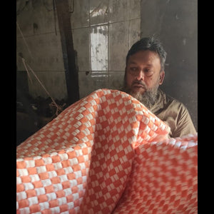 Sujani, hand woven on a double loom in Gujerat, India. 