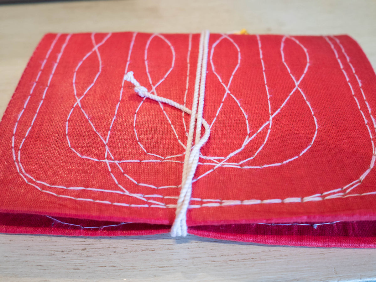 Red Stitched Journals detail view 2 – Hill Station Ashland